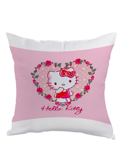 Hello Kitty Printed Pillow Pink/White/Red 40x40centimeter