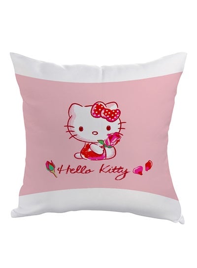 Hello Kitty Printed Pillow Pink/White/Red 40x40centimeter