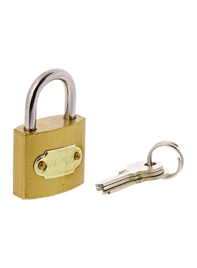 Brass Pad Lock Gold/Silver 38millimeter