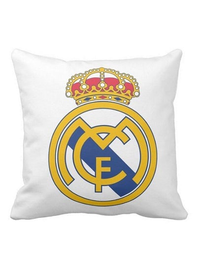 Real Madrid FC Printed Pillow White/Yellow/Red 40x40centimeter