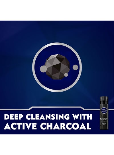 MEN DEEP Clean Shave Shaving Gel, Antibacterial Black Carbon 200ml