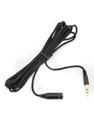3.5mm Female To Male Aux Cable Black