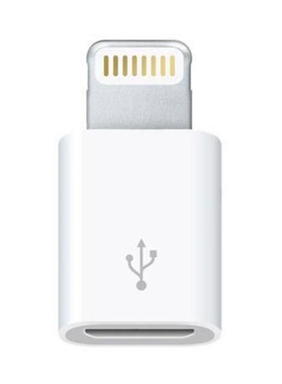 Lightning To Micro USB Adapter White