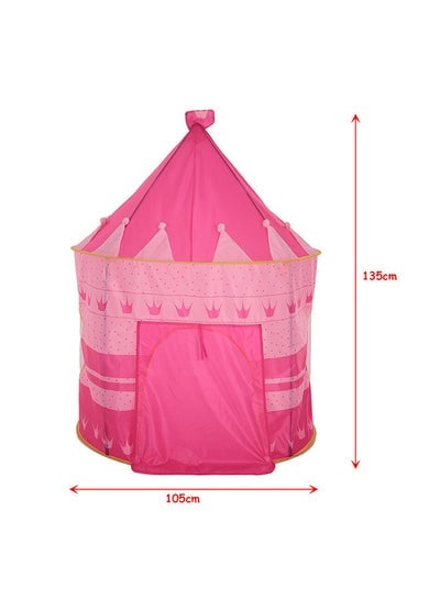 High-Quality, Portable And Foldable Castle Tent House For Toddlers, Pink 105x105x135cm