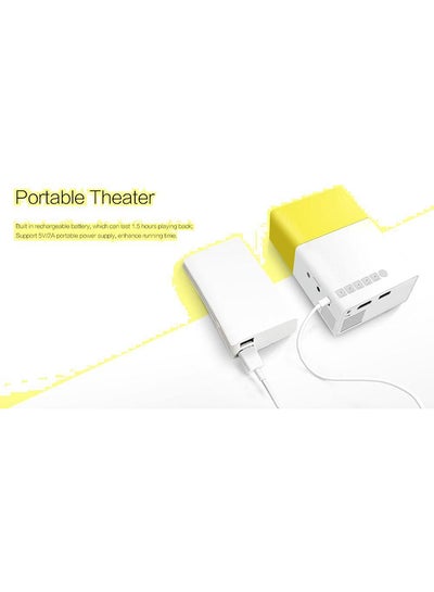 Mini Portable Projector 400-600 Lumens YG-300 Yellow/White
