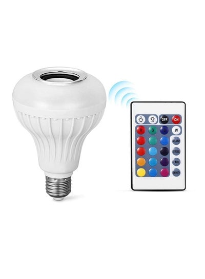 LED Bluetooth Speaker Bulb With Remote Control Multicolour 12watts