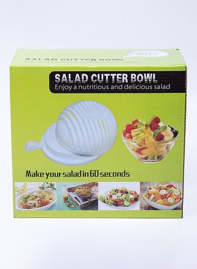 Salad Cutter Bowl White 8.9x7.1x3.9inch