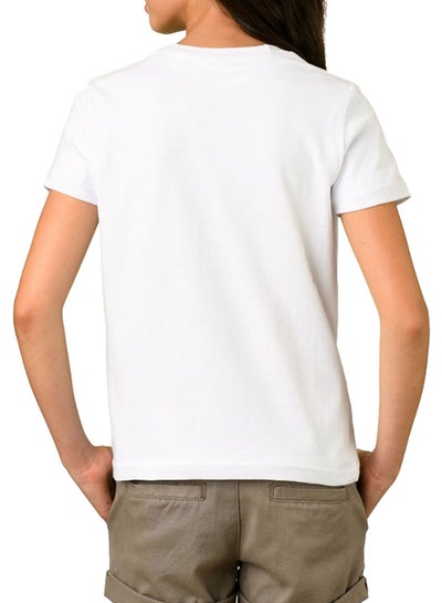 Bat Kitty Design Short Sleeve T-Shirt White
