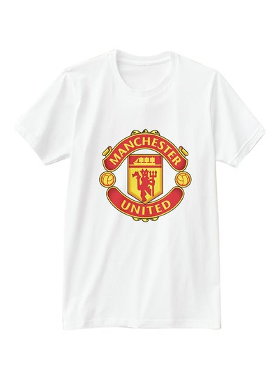 Manchester United FC Design Short Sleeve T-Shirt White