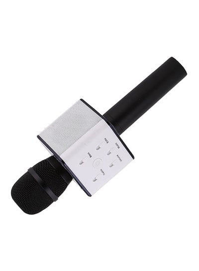 Q7 Bluetooth Karaoke Microphone With Speaker wireless-microphone-black Black/White