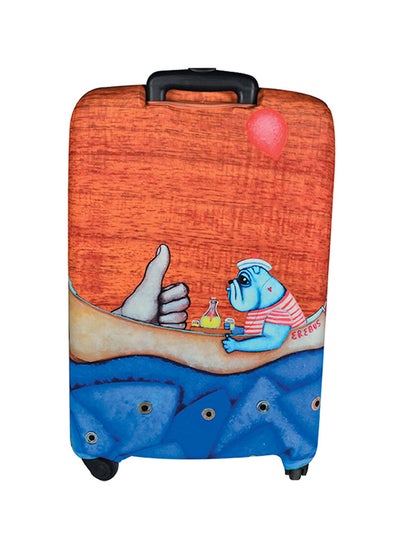 Mr.Alright Luggage Trolley Case Orange/Blue