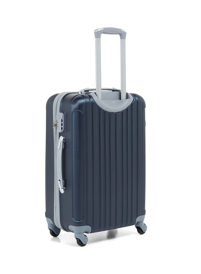 Hard Case Travel Bag Luggage Trolley ABS Lightweight Suitcase with 4 Spinner Wheels KH132 Navy Blue
