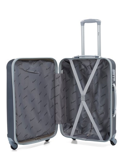 Hard Case Travel Bag Luggage Trolley ABS Lightweight Suitcase with 4 Spinner Wheels KH132 Navy Blue