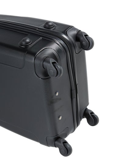Hard Case Travel Bag Luggage Trolley ABS Lightweight Suitcase with 4 Spinner Wheels KH134 Black