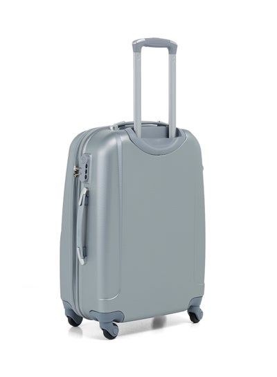 Hard Case Travel Bag Luggage Trolley ABS Lightweight Suitcase with 4 Spinner Wheels KH134 Silver