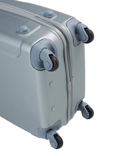 Hard Case Travel Bag Luggage Trolley ABS Lightweight Suitcase with 4 Spinner Wheels KH134 Silver