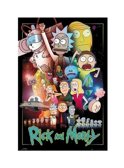 Rick And Morty Poster Multicolour 91.5centimeter