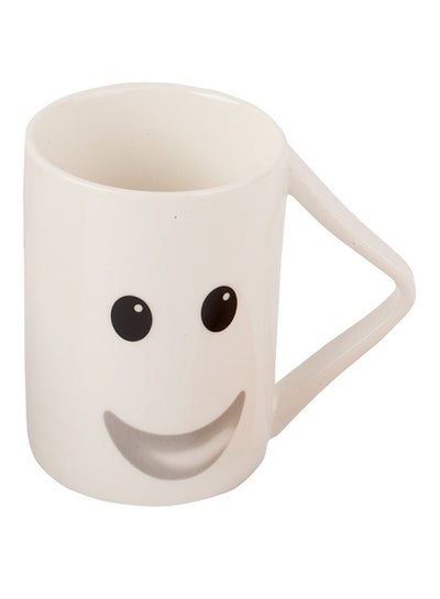 Smiley Face Mug And Coaster Set White/Brown 43x40.5centimeter