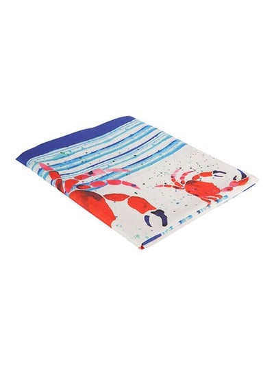 Anemoss Crab Printed Table Cloth White/Blue/Red 140x140centimeter