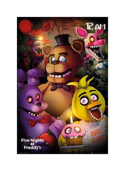 Five Nights At Fredd Maxi Poster Brown/Purple/Yellow 61x91.5centimeter
