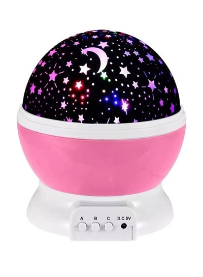 Rotating LED Star Moon Night Sky Cosmos Projector Lamp for Kids - Multicolour