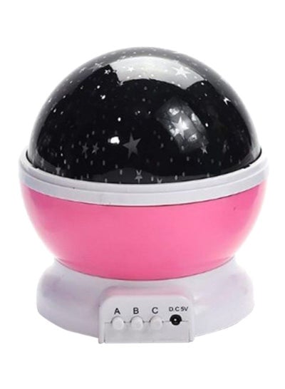 Star And Moon Rotating Projector Night Lamp Pink 13 x 13 x 14.5centimeter
