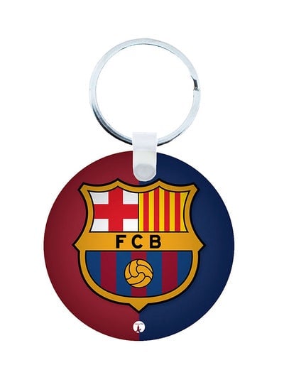 3-In-1 Football Club Barcelona Printed Key Chain Blue/Red/Silver