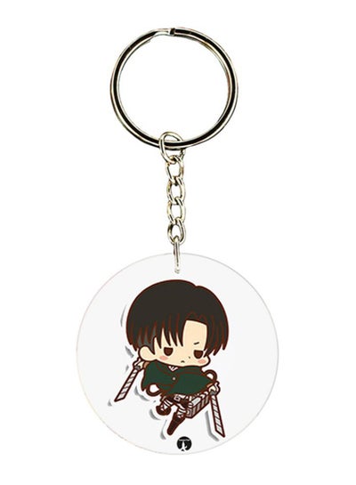 Attack On Titan Printed Keychain Green/Brown/Silver