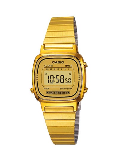 Women's Stainless Steel Digital Wrist Watch LA670WGA-9DF - 30 mm - Gold