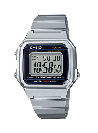Men's Stainless Steel Digital Wrist Watch B650WD-1ADF - 43 mm - Silver