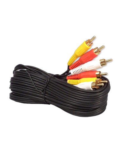 3-Channel RCA Audio And Video Cable 5meter Black