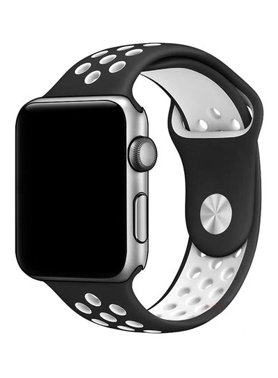 Silicone Replacement Band For Apple Watch Series 1/2/3/4 Black/White