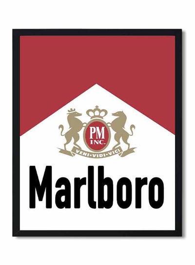 Marlboro Poster With Wood Frame Multicolour 32 X 22 X 2centimeter
