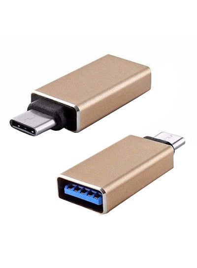Type-C To Type-C USB OTG Adapter Gold/Black