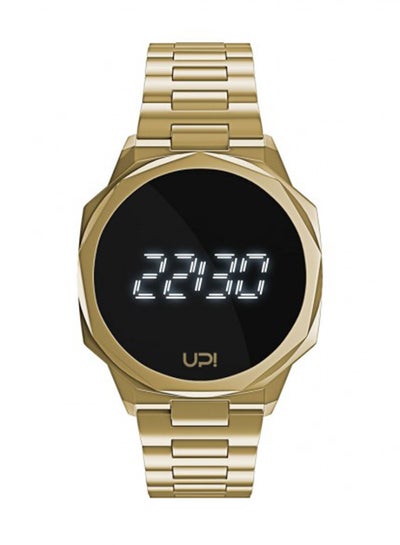 Stainless Steel Digital Watch 1588 - 42 mm - Gold