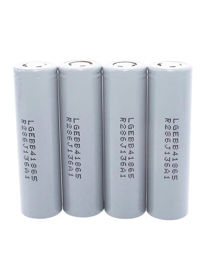 2500 mAh 4-Piece Li-ion Rechargeable Battery Grey