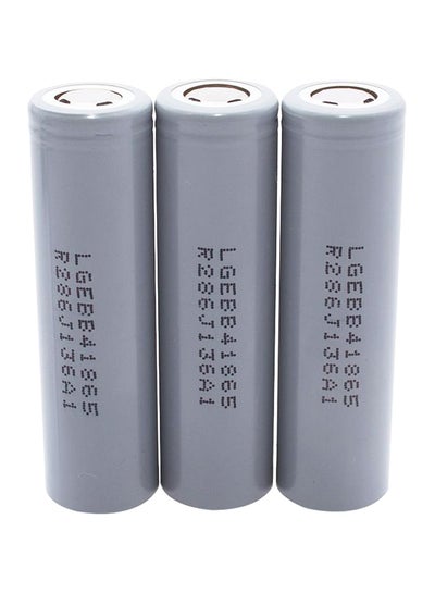 2500 mAh 3-Piece Li-ion Rechargeable Battery Grey