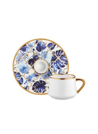 12-Piece Cup And Saucer Set Amazon Blue/White