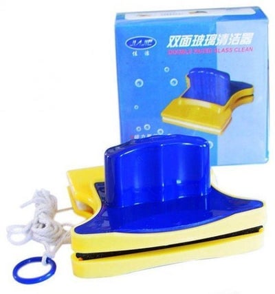 Dual Sided Magnetic Glass Cleaner Blue/Yellow
