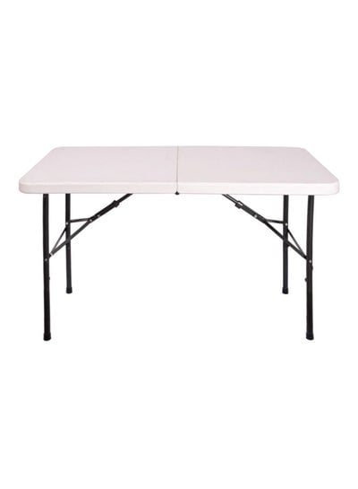 Portable Plastic Folding Table White/Black