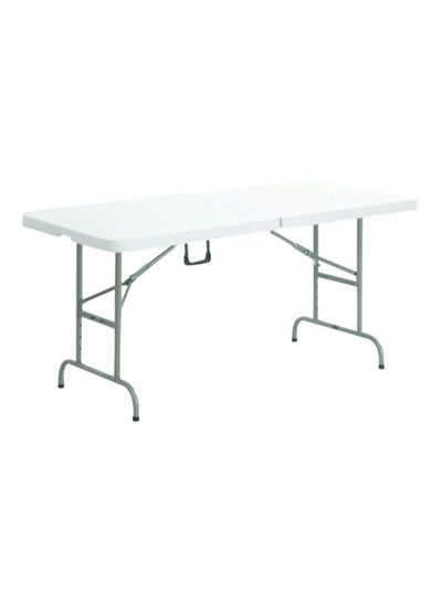 Portable Plastic Folding Table White/Grey 120x60x75centimeter