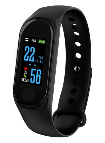 M3 Heart Rate Blood Pressure Monitor Fitness Tracker Black