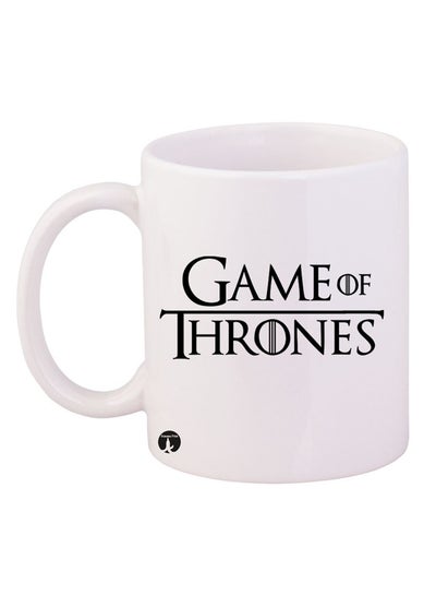 Game Of Thrones Printed Coffee Mug White/Black 12ounce