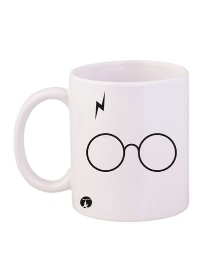Durable Heat-resistant Thick Wall Designed Ergonomic Handled Harry Potter Printed Mug White/Black 12ounce