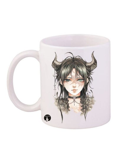 Durable Heat-Resistant Thick Wall Designed Ergonomic Handled Labyrinth Of Magic Anime Printed Mug White/Black/Beige 12ounce