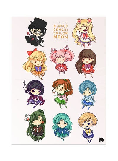 Metal Plate Of The Anime Sailor Moon Poster Multicolour