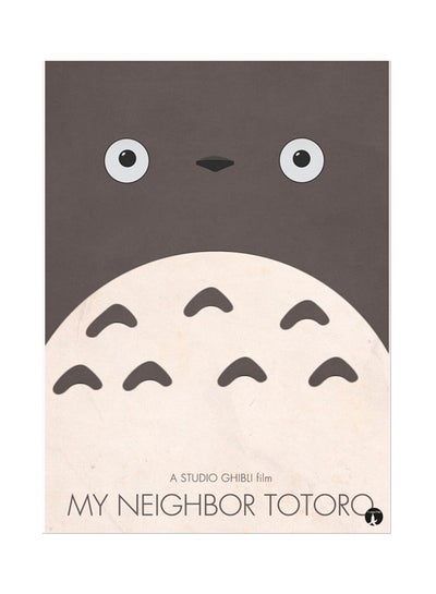Metal Plate Of Tototro Poster Grey/Pink