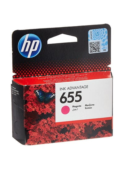 655 Magenta Original Ink Cartridge Works with HP DeskJet Ink Advantage 3525, 4615, 4625, 5525 Printers Magenta
