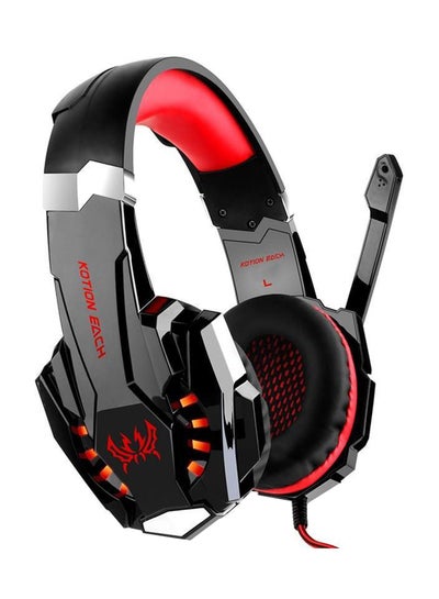 G9000 Gaming Headset Headphone With Stereo Jack Black/Red