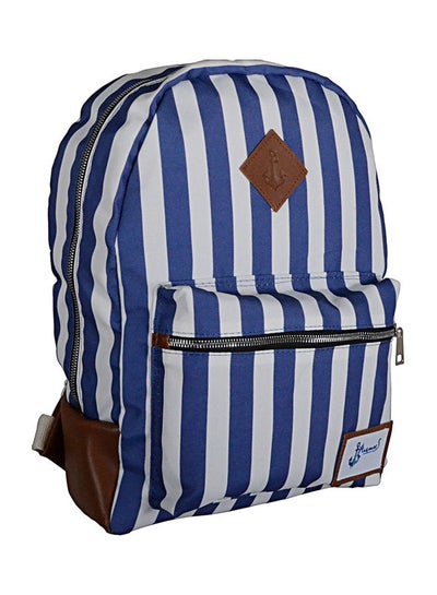 Casual Striped Backpack Blue/Grey
